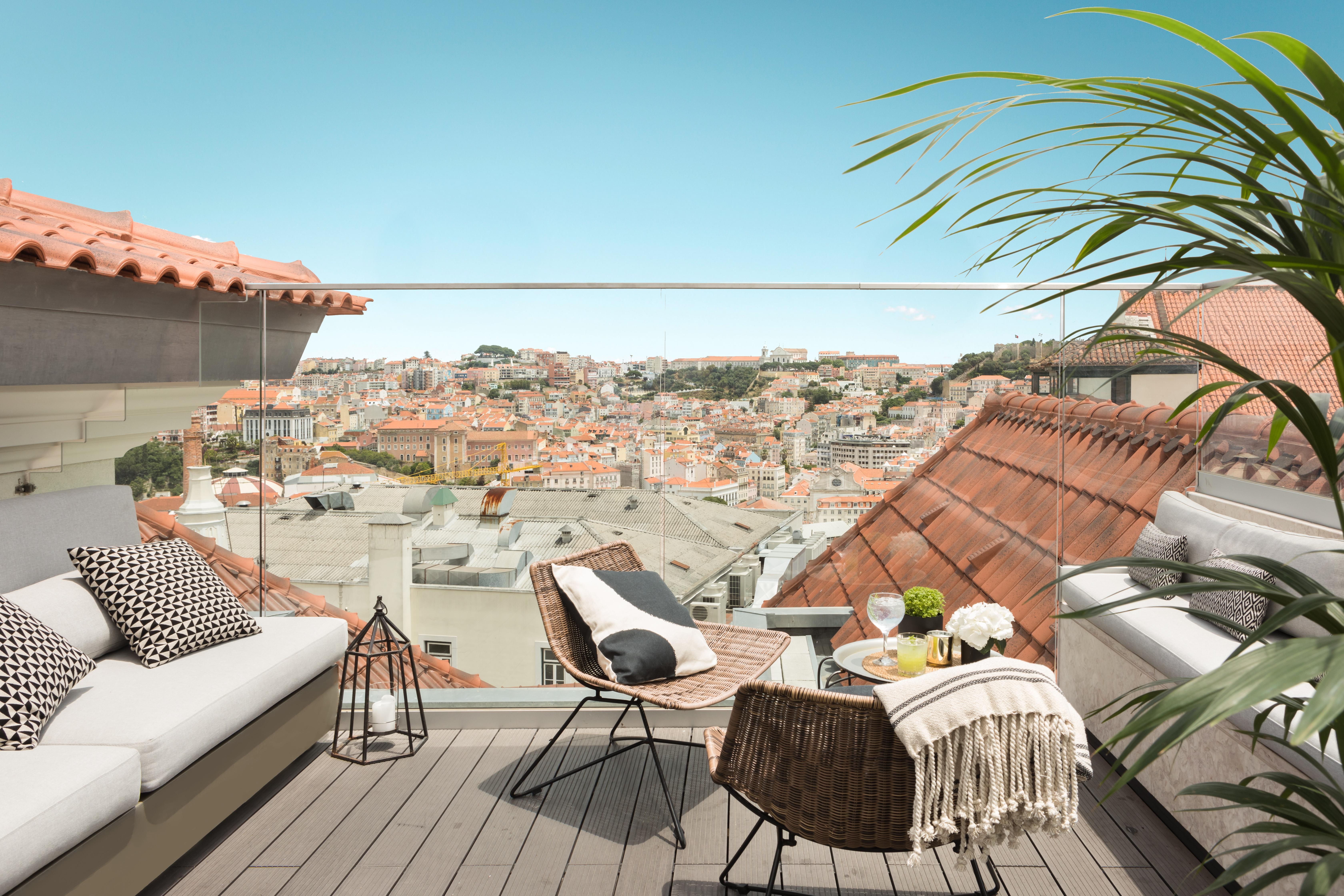 路米亚罗斯水疗酒店 Lisboa 外观 照片 The rooftop terrace